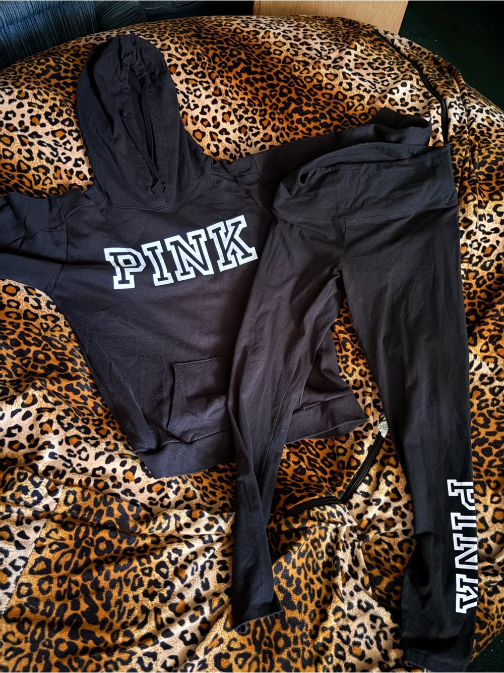PINK Victoria's Secret Black Logo Tag Detail